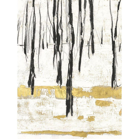 Gilded Winter II Black Modern Wood Framed Art Print by Harper, Ethan