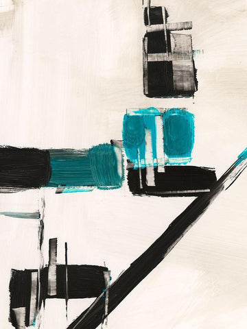 Geometry Notes I White Modern Wood Framed Art Print with Double Matting by Harper, Ethan