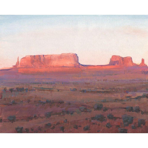 Red Rocks at Dusk I Gold Ornate Wood Framed Art Print with Double Matting by OToole, Tim