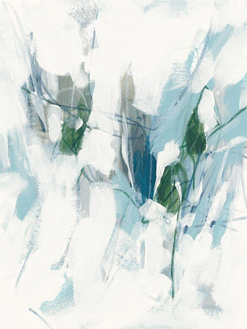 Ice Cavern I White Modern Wood Framed Art Print with Double Matting by Vess, June Erica