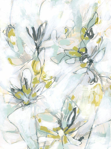 Glacier Garden I White Modern Wood Framed Art Print with Double Matting by Vess, June Erica