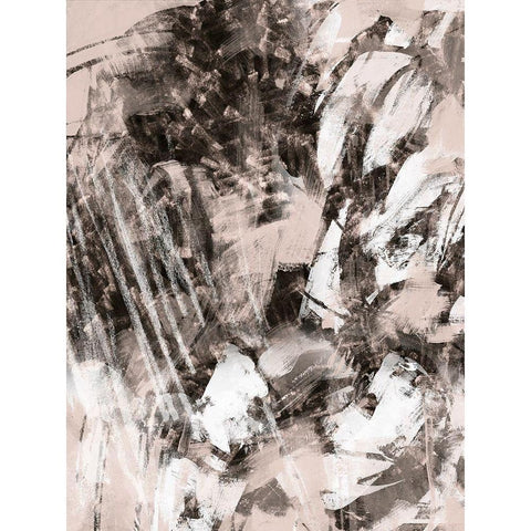 Blush Blackboard I Black Modern Wood Framed Art Print with Double Matting by Vess, June Erica