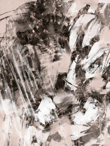 Blush Blackboard I Black Ornate Wood Framed Art Print with Double Matting by Vess, June Erica