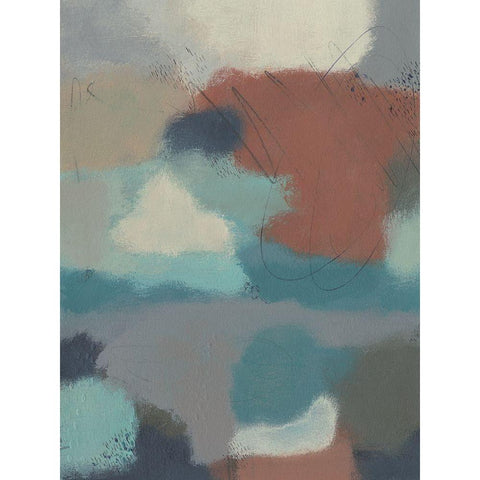 Floating By I White Modern Wood Framed Art Print by Moore, Regina
