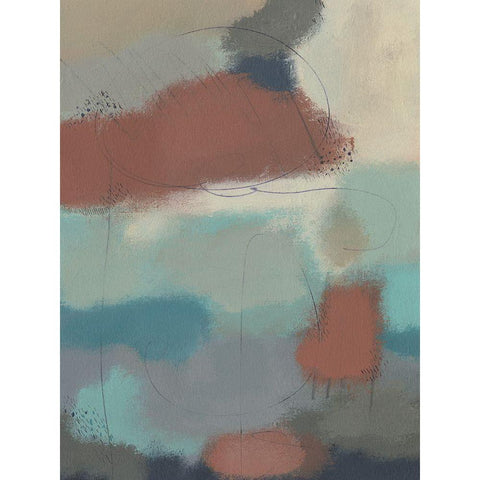 Floating By II White Modern Wood Framed Art Print by Moore, Regina