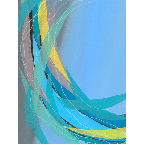 Circulating Flow I White Modern Wood Framed Art Print by Moore, Regina