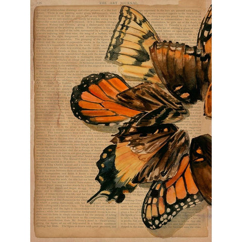 Winged Wreath II White Modern Wood Framed Art Print by Parker, Jennifer Paxton