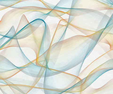 Curves and Waves V White Modern Wood Framed Art Print with Double Matting by Saunders, Alonzo