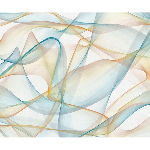 Curves and Waves V Gold Ornate Wood Framed Art Print with Double Matting by Saunders, Alonzo