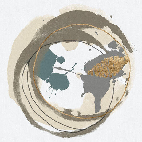 Circular Inclusion I Gold Ornate Wood Framed Art Print with Double Matting by Saunders, Alonzo