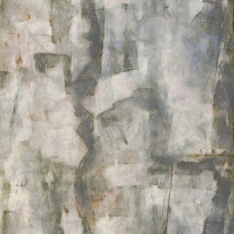 Grey Space I White Modern Wood Framed Art Print by Saunders, Alonzo
