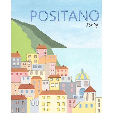 Living by the Sea I Black Modern Wood Framed Art Print by Moore, Regina