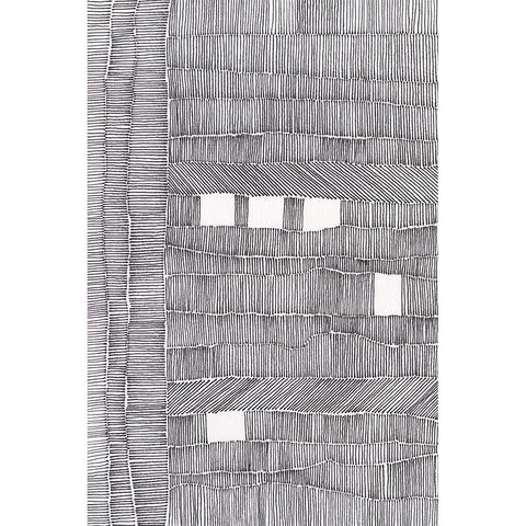 Tedious I Black Modern Wood Framed Art Print with Double Matting by Moore, Regina
