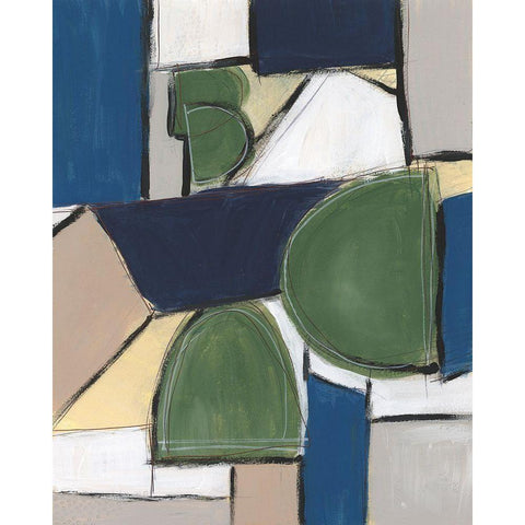 Spatial Mix II White Modern Wood Framed Art Print by Moore, Regina