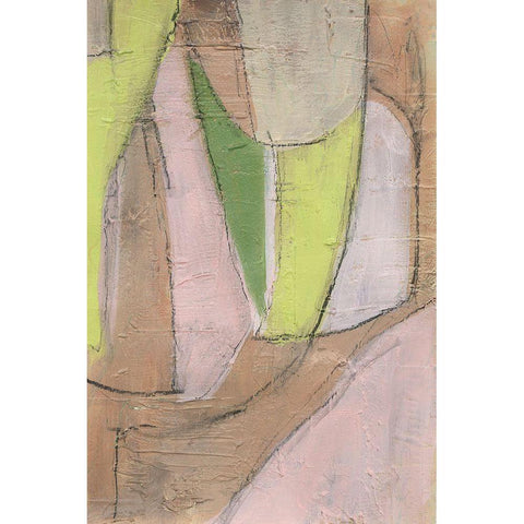 Many Layers I Black Modern Wood Framed Art Print with Double Matting by Moore, Regina