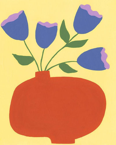 Modern Blooms III Black Ornate Wood Framed Art Print with Double Matting by Moore, Regina