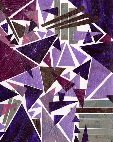 Purple Dream II Black Ornate Wood Framed Art Print with Double Matting by Moore, Regina