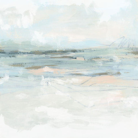 Fresco Vista I Black Ornate Wood Framed Art Print with Double Matting by Vess, June Erica