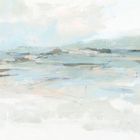 Fresco Vista II Black Modern Wood Framed Art Print by Vess, June Erica