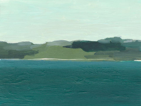 Calming Lake View I Black Ornate Wood Framed Art Print with Double Matting by Harper, Ethan