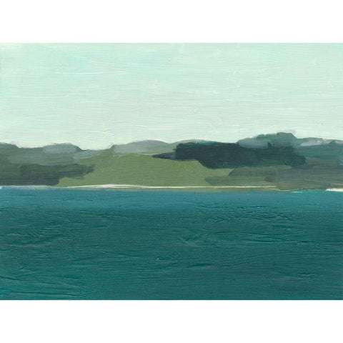 Calming Lake View I Black Modern Wood Framed Art Print by Harper, Ethan