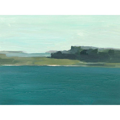 Calming Lake View II Black Modern Wood Framed Art Print by Harper, Ethan