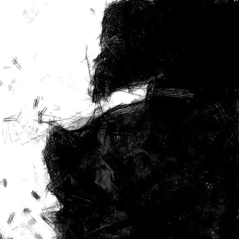Sketchy I Black Modern Wood Framed Art Print by Saunders, Alonzo