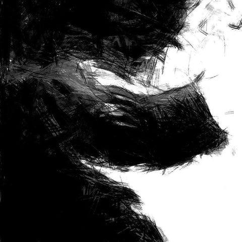 Sketchy IV White Modern Wood Framed Art Print by Saunders, Alonzo