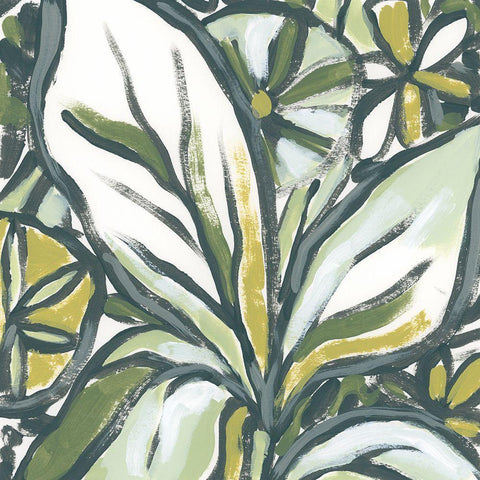 Fauvist Tropical I White Modern Wood Framed Art Print by Vess, June Erica