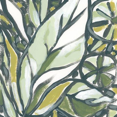 Fauvist Tropical VI Black Ornate Wood Framed Art Print with Double Matting by Vess, June Erica