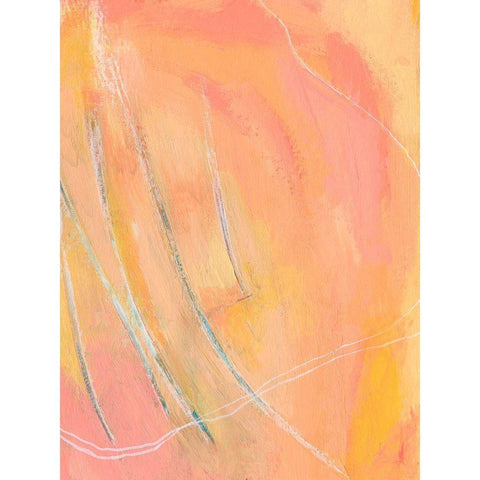 Peach Bliss I Black Modern Wood Framed Art Print by Moore, Regina