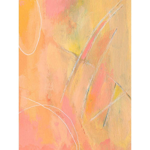 Peach Bliss III Black Modern Wood Framed Art Print by Moore, Regina