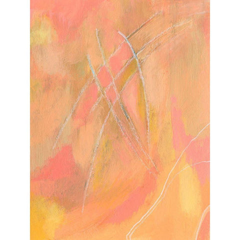 Peach Bliss IV Gold Ornate Wood Framed Art Print with Double Matting by Moore, Regina