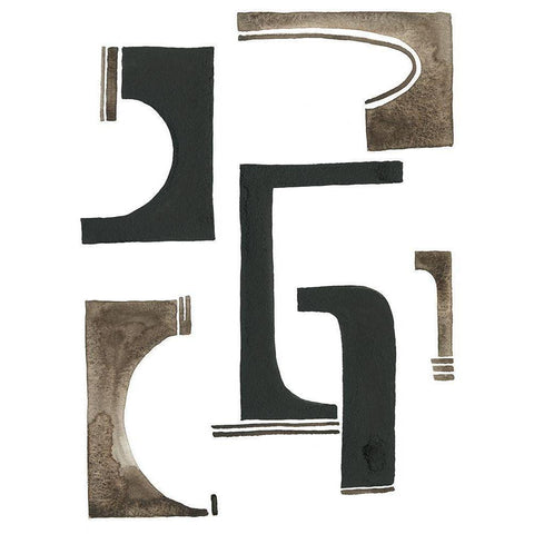 Midway I White Modern Wood Framed Art Print by Moore, Regina