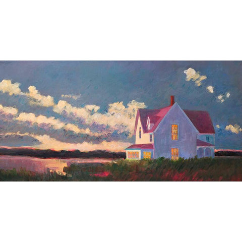 Before the Storm White Modern Wood Framed Art Print by Sweetwater