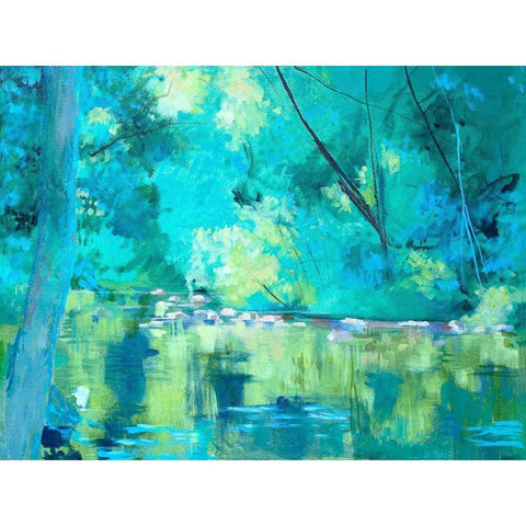 Housatonic River White Modern Wood Framed Art Print by Sweetwater