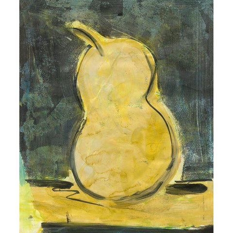 Urban Pear I White Modern Wood Framed Art Print by Combs, Joyce