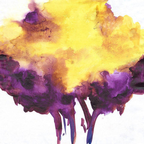 Magic Foliage II Gold Ornate Wood Framed Art Print with Double Matting by Combs, Joyce