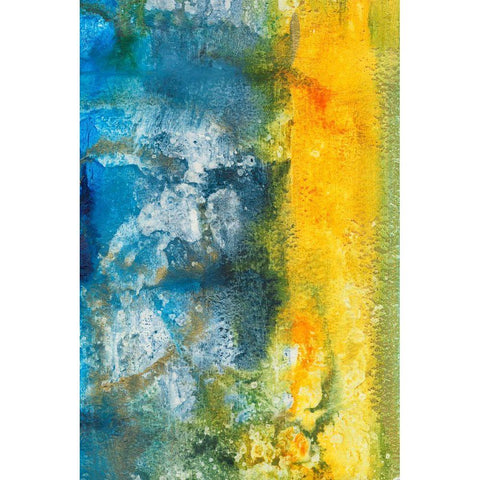 Aquatic Energy II Black Modern Wood Framed Art Print with Double Matting by Combs, Joyce
