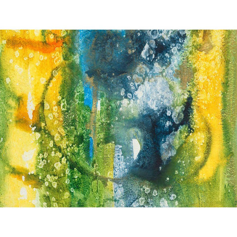 Aquatic Energy III Black Modern Wood Framed Art Print with Double Matting by Combs, Joyce