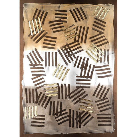 Raffia Palm I Black Modern Wood Framed Art Print with Double Matting by Lam, Vanna