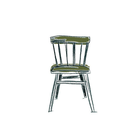 Take a Seat IV White Modern Wood Framed Art Print by Vess, June Erica