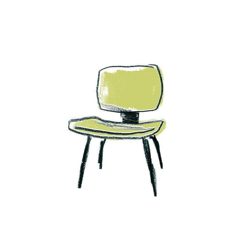 Take a Seat VI Black Modern Wood Framed Art Print with Double Matting by Vess, June Erica