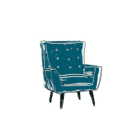 Take a Seat VII Black Modern Wood Framed Art Print with Double Matting by Vess, June Erica