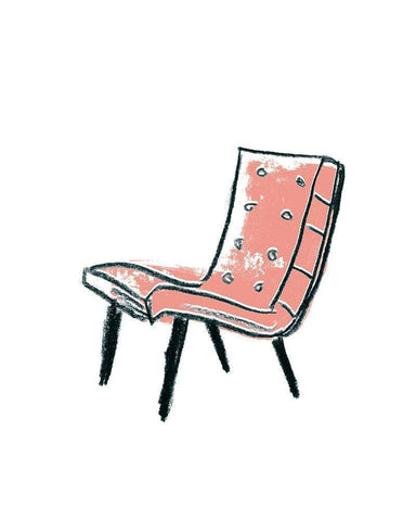 Take a Seat IX Black Ornate Wood Framed Art Print with Double Matting by Vess, June Erica