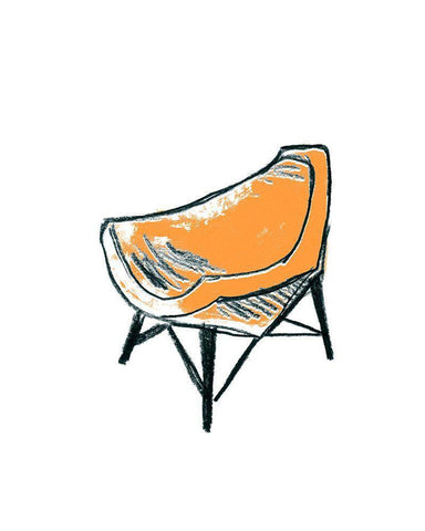 Take a Seat XII Black Ornate Wood Framed Art Print with Double Matting by Vess, June Erica