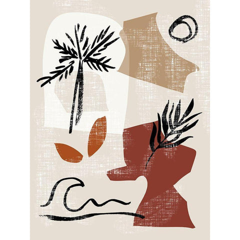 Soft Palms III White Modern Wood Framed Art Print by Wang, Melissa