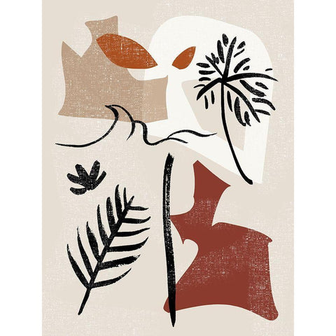 Soft Palms VI White Modern Wood Framed Art Print by Wang, Melissa