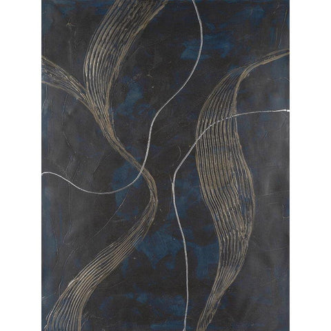 Laminar Flow II Black Modern Wood Framed Art Print with Double Matting by Willett, Michael