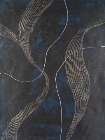 Laminar Flow II Black Ornate Wood Framed Art Print with Double Matting by Willett, Michael